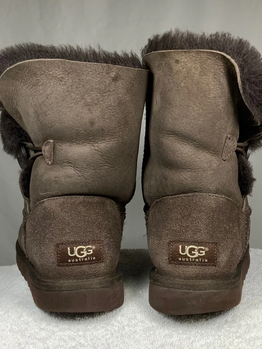 UGG Brown Baily Button Boot - Size 8